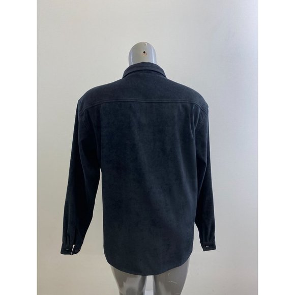 Northern Reflection Women's Button Up Top Size Medium Black Polyester Blend Long - Picture 3 of 3